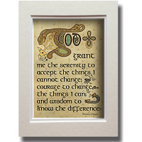 <strong>Serenity Prayer<br/>(suitable for framing)</strong><br/><br/>